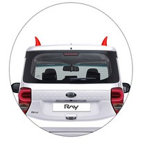 굿굿스 차량용 악마 뿔 포인트 3D 스티커 2칼라, 블랙