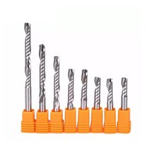 소형 탁상 밀링머신 서프파이프 선반가공 탁상바이스 밀링기 1pcs 단일 플루트 나선형 커터 cnc 엔드 밀 카바이드 라우터 비트 아크릴 pvc mdf 밀링 커터, 8x8x52x85mm