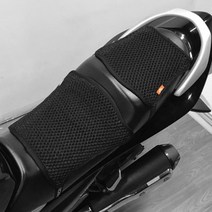 오토바이 바이크 여름 안장 3D 메쉬 시트커버 방석 밴드형(고급), 고급 2중 구조(블랙)