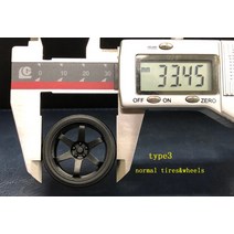 4 개 1/18 모델 자동차 광선 TE37 타이어 휠 변형 부품 18 인치 림 직경 32/33/34mm, [02] type 3 AD08R