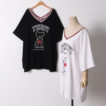 빅사이즈 106 테디요꼬브이넥8부티 DRAD641