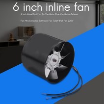덕트팬 인라인 덕트 팬 공기 환풍기 파이프 배기 미니 추출기 욕실 화장실 벽 4 인치 220V, 한개옵션0