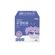아이수 무방부제 구강티슈 50매입, 309g, 4개