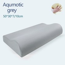 비개 목디스크 일자목 경추목 코골이 낮은 베개 라텍스 메모리폼 분리형 세탁가능 50 60 대형 곡선 볼 지원 홈 수리 블루 커버 공급 업체 58, 회색