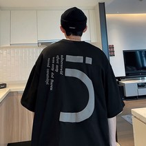 여름 티셔츠 남성용 스트리트웨어 힙합 반팔 캐주얼 라운드넥 남성 티 오버핏
