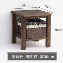 낮은 원목 의자 통나무 스툴 티테이블 오동나무 좌식, M