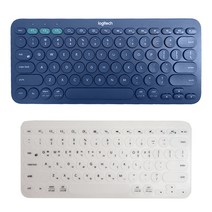 로지텍 K380 멀티 디바이스 블루투스 키보드 + 한글 키스킨, 일반형, 블루(키보드), Y-R0056(키보드)