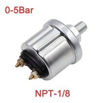 자동차 오일 압력 게이지 센서 수정 0-5bar 0-75psi 52mm 미터 트럭 보트 M10x1 NPT1/8, 03 NPT18  0-5bar