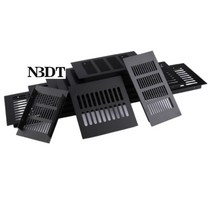 후황 욕실 실내 유인휀 화장실 산업용 업소용 환풍기 2Pcs 매트 블랙 알루미늄 사각형 공기 환기 인공 호흡, 03 100mm Wide_03 225mm Long