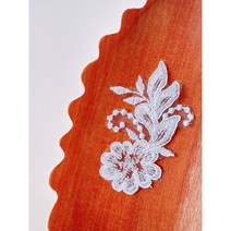 [그레이스샵] 리본공예 수공예 한복 액세사리 만들기 재료 의류 부자재 DIY 화이트 꽃 1pcs