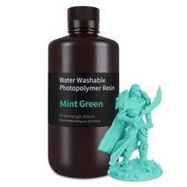 3D프린터 레진 ELEGOO 물 세척 가능한 3D 프린터 수지 1kg 베이지 빠르고 정밀한 인쇄 405nm 경화 LCD, 08 민트 그린 1000g