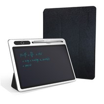전자칠판 lcd hand write whiteboard 10 inch electronic notepad with faux leather case electronic 7, 검은 색