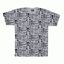 스투시 TRIBAL IST TEE - GRY