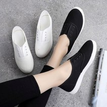 끈없는 학생 캐주얼 운동화 여자 슬립온 단화