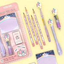 초등 학생 캐릭터 문구 세트 학교 학원 입학선물 학용품 도구 필통 연필깎이 필기 팬시 샤프 케이스, 공룡