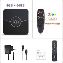 X98Plus TV 박스 안드로이드 11 Amlogic S905W2 4G 지원 H.265 AV1 듀얼 와이파이 HDR 10 + 유튜브 미디어, 10 4G 64G G10 Voice_02 Eu 플러그
