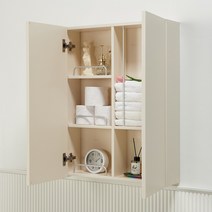 대림 욕실장 욕실수납장 화장실 수건장 가로600 세로800, 크림(무늬 없음), 1개