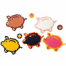 하비블럭 저금돼지-5인세트 레고아트 블럭아트 block lego 창작 조립, 검정돼지