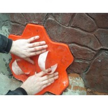 플라워 매트 스탬프 텍스처링 스킨 슬레이트 패턴 스톤 장식 콘크리트 시멘트 각인 텍스처 폴리우레탄 스탬핑