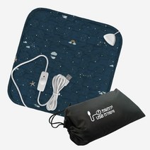 한일 USB 전기방석 + 전용보관가방 국내생산 양면 전기방석, [USB] 밤하늘고래, 네이비