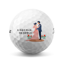33 결혼답례품 스몰웨딩 홀인원 기념 선물 골프공 로고 인쇄 제작(12구), 브리지스톤 투어 B XS 12구 화이트, D