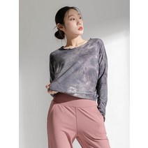 [행복한백화점][모어아웃]요가복-페인트 밴딩 티셔츠