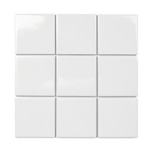 자기질모자이크타일 화이트 유광 100mm 박스18장, 단품