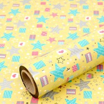 메탈롤-로맨틱스타(중) [375mmx20M] 감사의달 롤포장지 포장지 증착포장지, 04옐로우