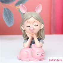 조각상/오브제 홈 데코 테이블 탑 거실 침실 공예 조각 모델 장식 액세서리 소녀 수지 동상 방, 7.7