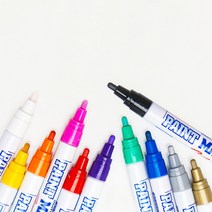 문화 페인트마카 11색 유리에쓰는펜 마커펜 아크릴, 2 검정