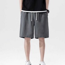 빅사이즈 반바지 5부 츄리닝 팬츠 남자 홈웨어 하의 여행패션 와이드 홈웨어룩