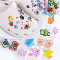 실내화 호환 악세사리 장식 모음 샌들 슬리퍼 파츠 단추 버클 비즈, 패턴8(1550-8)