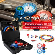 r22냉매 AC 매니폴드 게이지 밸브 세트 황동 R134A R410A R22 HVAC A/C 공기 냉각 키트