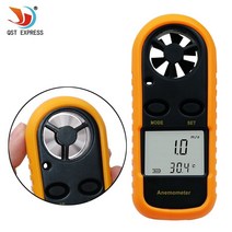 디지털 풍속계 0-30 메터/초 풍속 측정기-10 ~ 45C 온도 테스터 풍향계 LCD 백라이트 디스플레이