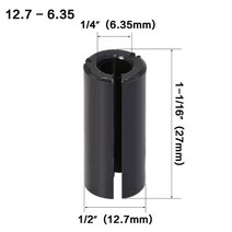 고정밀 어댑터 콜렛 생크 cnc 라우터 도구 어댑터 8mm 6mm 생크 홀더 밀링 커터 변환 척, 12.7mm  6.35mm