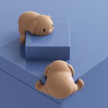 귀여운 모서리 코너 실리콘 보호대 8개세트, 브라운, 8개