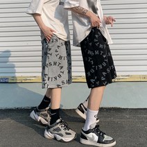 하이 스트리트 팬츠 남 여름 ins 러쉬 풀인원 힙합 건달 멋쟁이 스트리트 파이어 스포츠 조거 팬츠