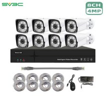 Poe 보안 카메라 시스템 SV3C 4K 감시 NVR 4/8 Pcs 5MP IP 야외 홈 CCTV 비디오 레코더 키트, 06 8CH 4MP_02 미국 플러그