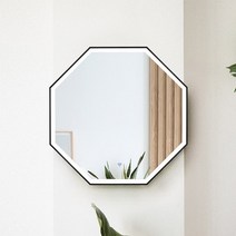 LED 간접 비비안 8각 거울 700x700, LED없음, 화이트