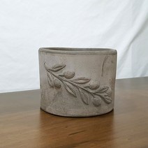 흰내 실린더 올리브 에트루스코 이태리 토분 그레이 16호 인테리어 토기화분