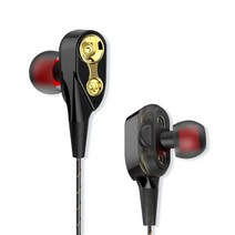 비켄 인터페이스 듀얼 액션 서킷 와이어 헤드셋 이어폰 3.5mm, Black, VE-602