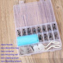크림 베이킹 과자 도구 페스트리 Bakeware 제과 가방 노즐 케이크 숍 홈 주방 식사, 24pcs B