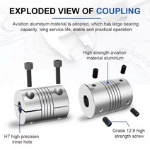 LR D D25L30 알미늄 탄성 권선 샤프트 커플러 모터 커넥터 8/9/10/11/12mm 클램핑 사용자 지정 연한 CNC, 09 9mmX12mm