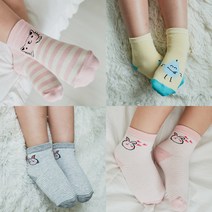 베베샤 유아 양말 아동 공용 4족 세트 미끄럼방지