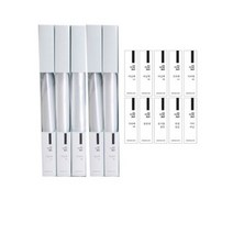 접이식 비닐 봉투 케이스 화이트 와이드형 L 5p + 텍스트 스티커 10종 세트, 5세트