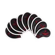 골프 웨어 소품 자수 디자인 아이언 커버 보호 덮개, 네이비