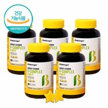 에너지 비타민B 컴플렉스 영양제 젤리 구미 고함량 비타민 B1 B2 B6 비타민B군 복합체 비오틴 아연 성장기 청소년 어린이 성인 온가족, 60 구미 * 5