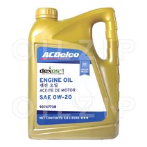 GM 쉐보레순정 ACDelco 덱소스1 Gen3 0W20 3.8리터 합성엔진오일, 1개