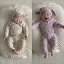 봄 베이비 토끼 3종슈트 돌전 돌후 아기선물 신생아옷