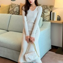 가바바 여성 롱원피스 기본골지 어디든지 잘어울리는 원피스 G42138